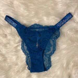 ♥️🔥NWT Victoria’s Secret lace brazilian shine strap very sexy blue size Small♥️
